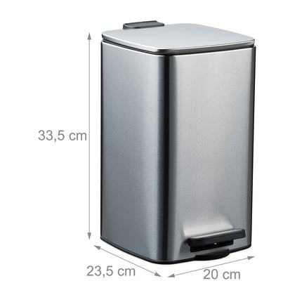 Square Pedal Bin 8L with Soft-Close Lid