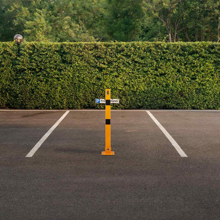 Square Steel Folding Barrier Post for Driveways