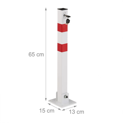 Square Steel Folding Barrier Post for Driveways