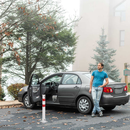 Square Steel Folding Barrier Post for Driveways