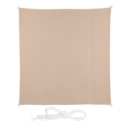 Square Sun Shade Sail, Beige – UV-Resistant Polyester