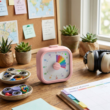 Square Visual Timer with Adjustable Volume, 60-Minute