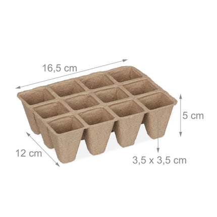 Square fiber pots