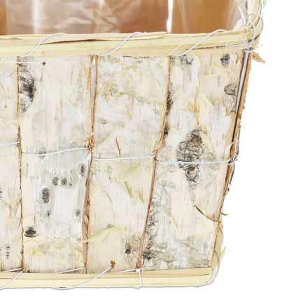 Square flowerpot Birch Set of 4
