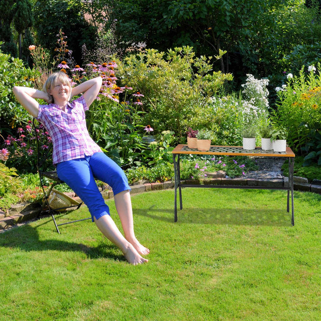 Square garden table