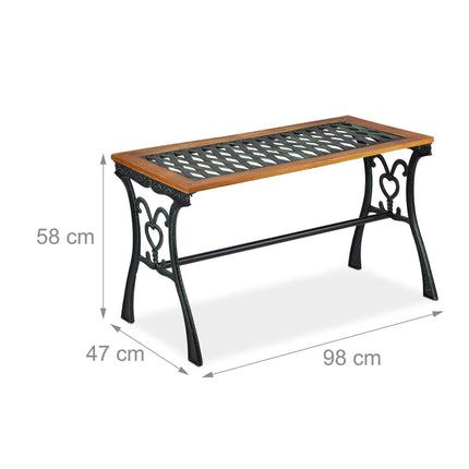 Square garden table