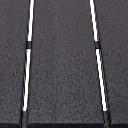 Square garden table in wood look