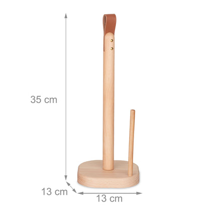 Square kitchen roll holder in wood