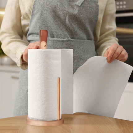 Square kitchen roll holder in wood