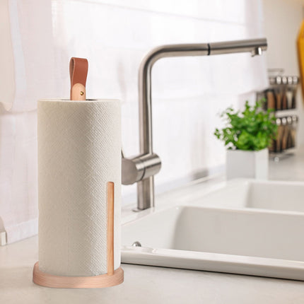 Square kitchen roll holder in wood