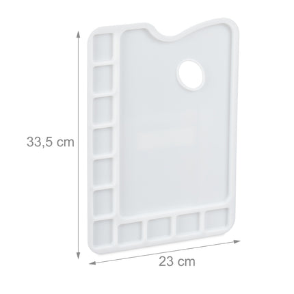 Square plastic mixing pallet