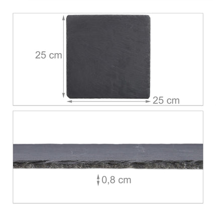 Square slate tiles in sets of 6