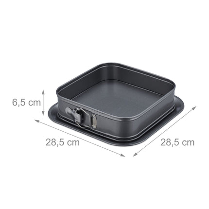 Square spring form with leakage protection