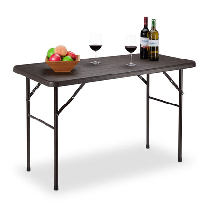 Square wooden garden table