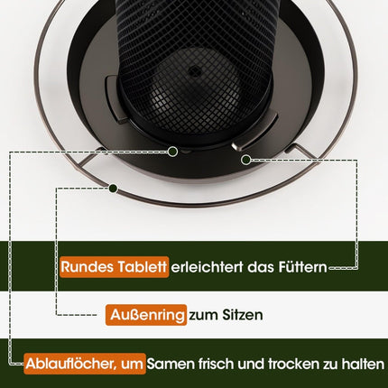 Squirrel-Proof Bird Feeder, 1.6 kg Capacity, Weatherproof