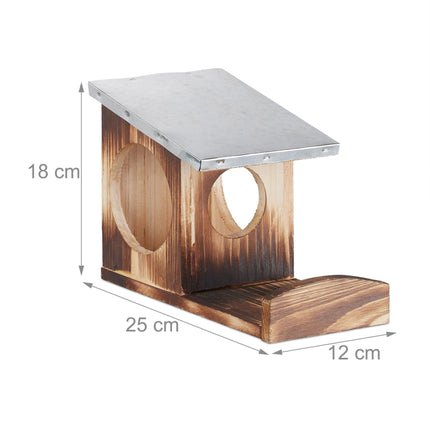 Squirrel feeder Metal roof