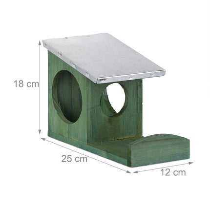 Squirrel feeder Metal roof