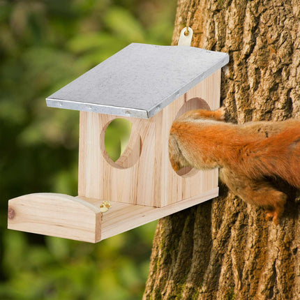 Squirrel feeder Metal roof