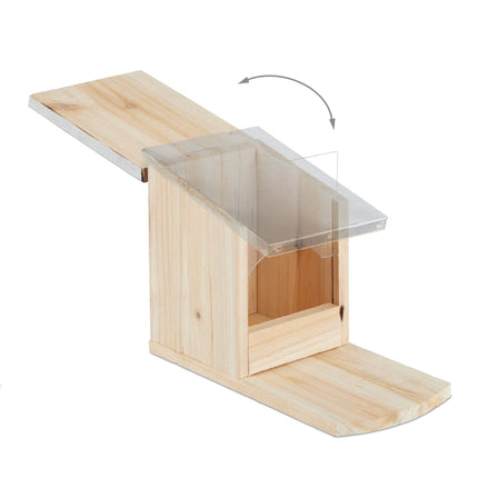 Squirrel feeder Metal roof