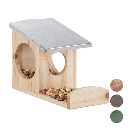 Squirrel feeder Metal roof