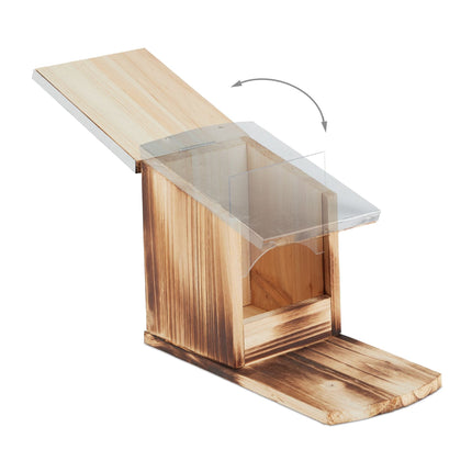 Squirrel feeder Metal roof