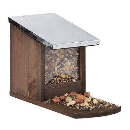 Squirrel feeder Metal roof