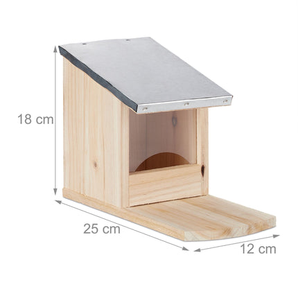 Squirrel feeder Metal roof
