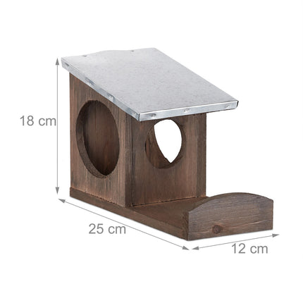 Squirrel feeder Metal roof