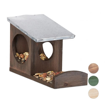Squirrel feeder Metal roof