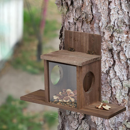 Squirrel feeder with 2 inputs