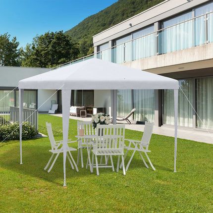 Marquee, 2.7x2.7M, Stable Steel Frame, White Tarpaulin