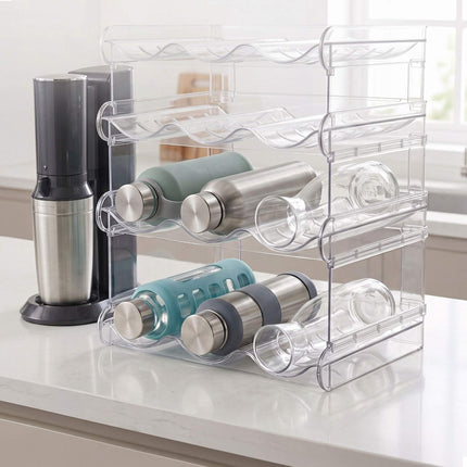 Stackable Bottle Rack – Modular, Expandable, Transparent