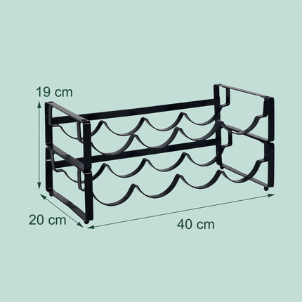 Stackable Iron Wine Rack – Holds Multiple Bottles