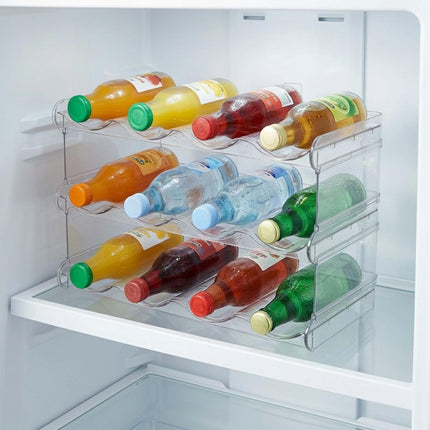 Stackable Modular Bottle Rack, Expandable, Transparent