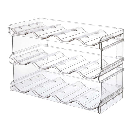 Stackable Modular Bottle Rack, Expandable, Transparent