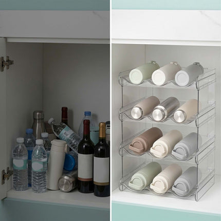 Stackable Modular Bottle Rack – Expandable, Transparent Design