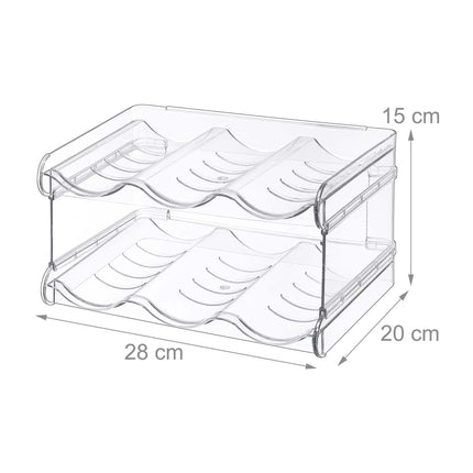 Stackable Modular Bottle Rack – Expandable, Transparent Design