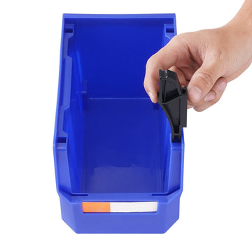 Stackable Plastic Storage Bins, 11 x 5 x 5 in, 12-Pack