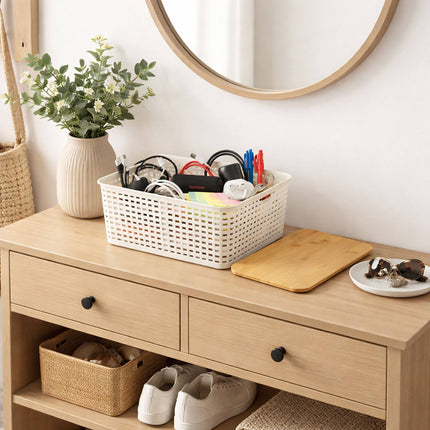 Stackable Storage Box Set with Bamboo Lid