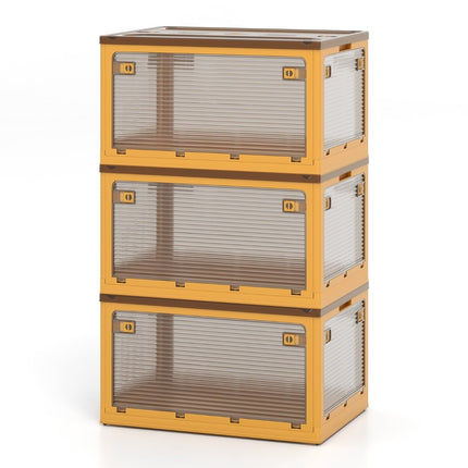 Stackable Storage Boxes with Lids and Wheels, 292L Capacity