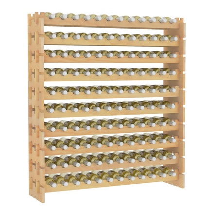 Stackable Wooden Wine Rack for 120 Bottles, 10-Tier