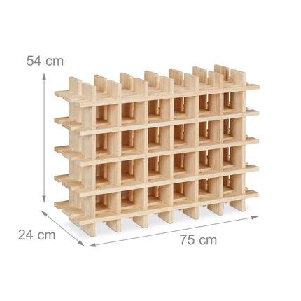 Stackable Wooden Wine Rack for 24 Bottles