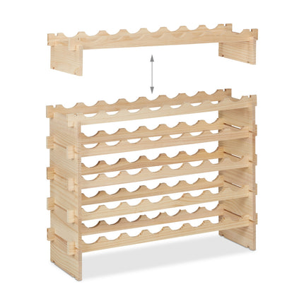 Stackable Wooden Wine Rack for 48 Bottles