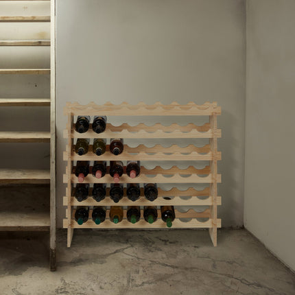 Stackable Wooden Wine Rack for 48 Bottles