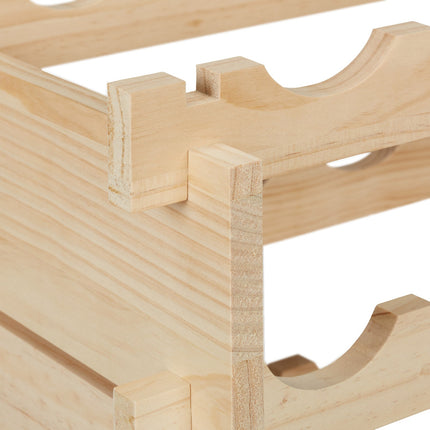 Stackable Wooden Wine Rack for 48 Bottles