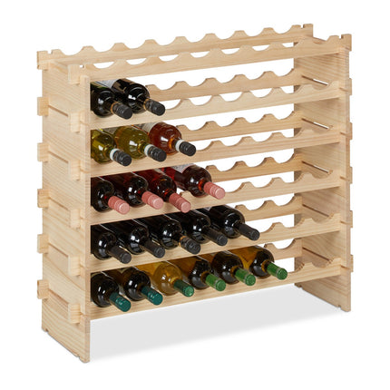 Stackable Wooden Wine Rack for 48 Bottles
