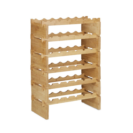 Stackable bamboo wine rack