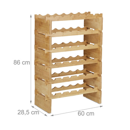 Stackable bamboo wine rack