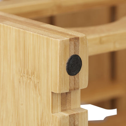 Stackable bamboo wine rack