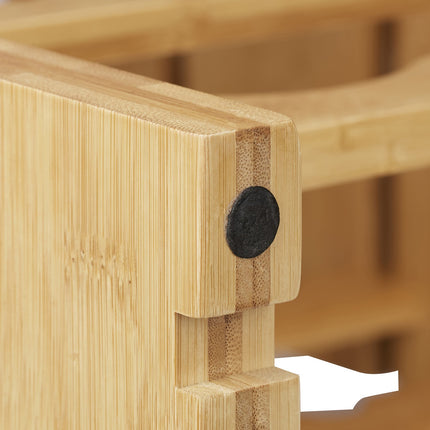 Stackable bamboo wine rack